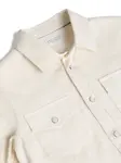 Вельветовая рубашка Brunello Cucinelli Kids, белый - фото 3