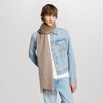 Шарф с монограммой и градиентом Louis Vuitton, бежевый - фото 5