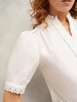 Блузка Karis с отделкой в виде ракушки Hobbs, White - фото 3