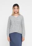 Джемпер VILA VIEMMELIE V NECK PULLOVER, Light Grey Melange/Mottled Light Grey - фото