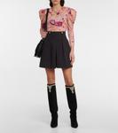 Топ из бархата с цветочным принтом Джен Isabel Marant, Papaya - фото 2