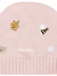 Шапка с вышитым мотивом NANAN, розовый - фото 3