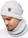 Шапка INDICODE JEANS Beanie Siracusa Hoddie, серый - фото 3