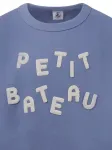 Толстовка с нашивкой в виде буквы Petit Bateau, синий - фото 3
