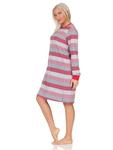 Ночная рубашка NORMANN langarm Bündchen Blockstreifen, розовый - фото 3