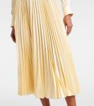 Платье миди из шелкового атласа с бантом Balenciaga, кремовый - фото 5