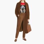 MaxMara Женское пальто черно-коричневое, Black Brown - фото 5