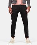 Мужские зауженные черные джинсы 3301 G-Star Raw, черный - фото