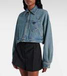 Короткий джинсовый жакет Prada, Blue - фото 6