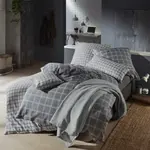 Двустороннее постельное белье серое 1x 155x220 см + 1x 80x80 см Erwin Müller - фото 5