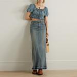 GANNI Женский голубой топ - фото 4