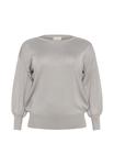Джемпер Kaffe Curve KCREGITTA KNIT PULLOVER, Grey Silver Metallic/Light Grey - фото 5
