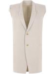 Хлопковый жилет Rick Owens, нейтральный - фото