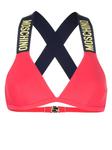 Moschino топ бикини с тисненым логотипом, розовый - фото