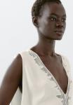 Топ FLOWING WITH DETAIL - Blouse Massimo Dutti, белый - фото 3