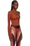 Завитой боди Mugler, цвет sienna - фото 2