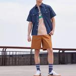 Рубашка мужская темно-синяя Nike, темно-синий - фото 4