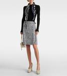 Свитер ребристой вязки с шарфом Burberry, черный - фото 2