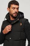 Жилет пуховик с капюшоном Everest Superdry, черный - фото 4