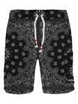 MC2 Saint Barth шорты с принтом пейсли и завязками, черный - фото