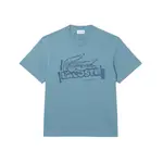 Футболка из хлопка с логотипом LACOSTE, синий - фото