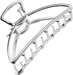 Заколка для волос металлическая серебристая 1 шт. ebelin - фото 3