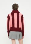 Джемпер Colourful Rebel STRIPE ZIP PULLOVER, Pink/Red/Red - фото 3