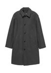 Пальто PULL&BEAR Classic coat, Grey - фото 6