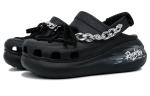 Кроссовки Crush Clog Unisex Черно-белые Crocs, Frenzy Night - фото 3