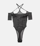 Сетчатый боди с халтернеем KNWLS, Dark Grey - фото