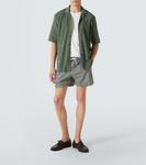 Хлопковая махровая рубашка для боулинга Sunspel, Dusk Green - фото 2