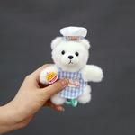 Плюшевый кулон повар медведь высота 12см CHUNTUSHU, синий - фото 3