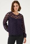 Блуза SILJA LONG SLEEVE Kaffe, фиолетовый - фото 5