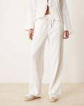 Широкие брюки из марли JDY белого цвета - фото 2