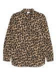 Рубашка ASPESI с леопардовым принтом, коричневый - фото