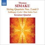 CD диск Simaku / Kreutzer Quartet: String Quartets Nos. 2 & 3 / Soliloquy Cycle - фото