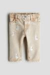Джинсы с вышивкой H&M, мультиколор - фото