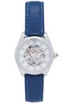 Часы Empress Magnolia Automatic MOP Skeleton Dial Leather Band, синий - фото