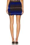 Мини-юбка с шипами в градиенте Chet Lo, electric blue, brown & mint - фото 4