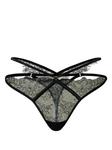Стринги с кружевной накладкой TWINSET, черный - фото