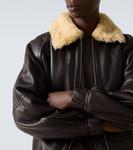 Кожаная курка бомбер bombardier Jacquemus, Dark Brown - фото 5