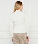 Куртка женская Guess Jeans с воротником на кнопке, экрю - фото 3