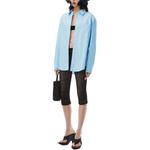 Рубашка с логотипом и пуговицами Alexander Wang, синий - фото 4