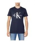 Футболка с синим логотипом Calvin Klein Jeans, синий - фото