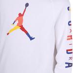 Толстовка Men's Air Jordan DNA Round Neck Pullover White, белый - фото 3