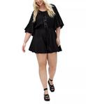 Комбинезон Harlow Lace Plus Size CITY CHIC, черный - фото