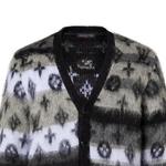 Кардиган мужской Louis Vuitton, черный / серо-белый - фото 6