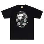 Футболка BAPE Liquid Camo Big Ape Head 'Black', черный - фото