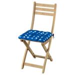 Стул, уличный ASKHOLMEN IKEA, цвет foldable acacia/klösan dark blue - фото
