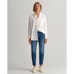 Джинсы Gant Straight Cropped Fit, синий - фото 2